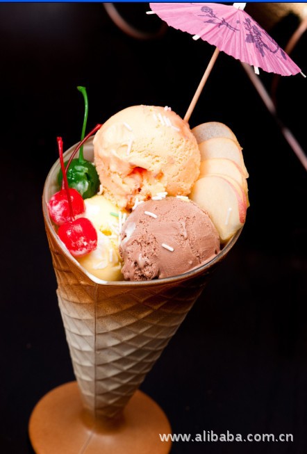 新品伊兰朵意大利水果雪芭木瓜冰淇淋