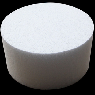 厂家批发12寸泡沫圆柱10cm厚蛋糕假体泡沫模型 翻糖裱花练习模具