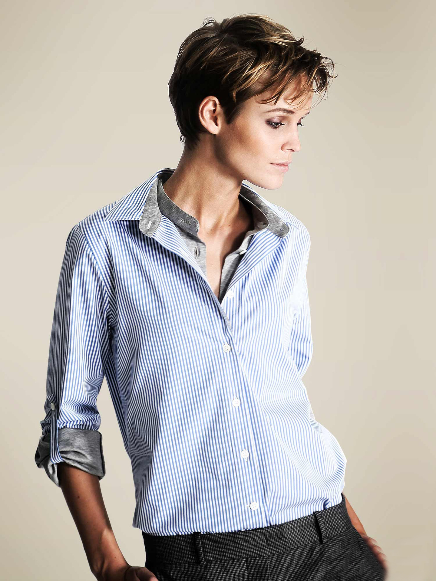 女外模中性风摄影  广州子道广告公司是一家专业从事各类服装产品类的