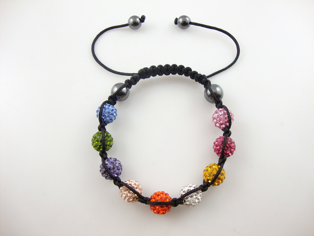 香巴拉饰品shamballa 软陶香巴拉手链