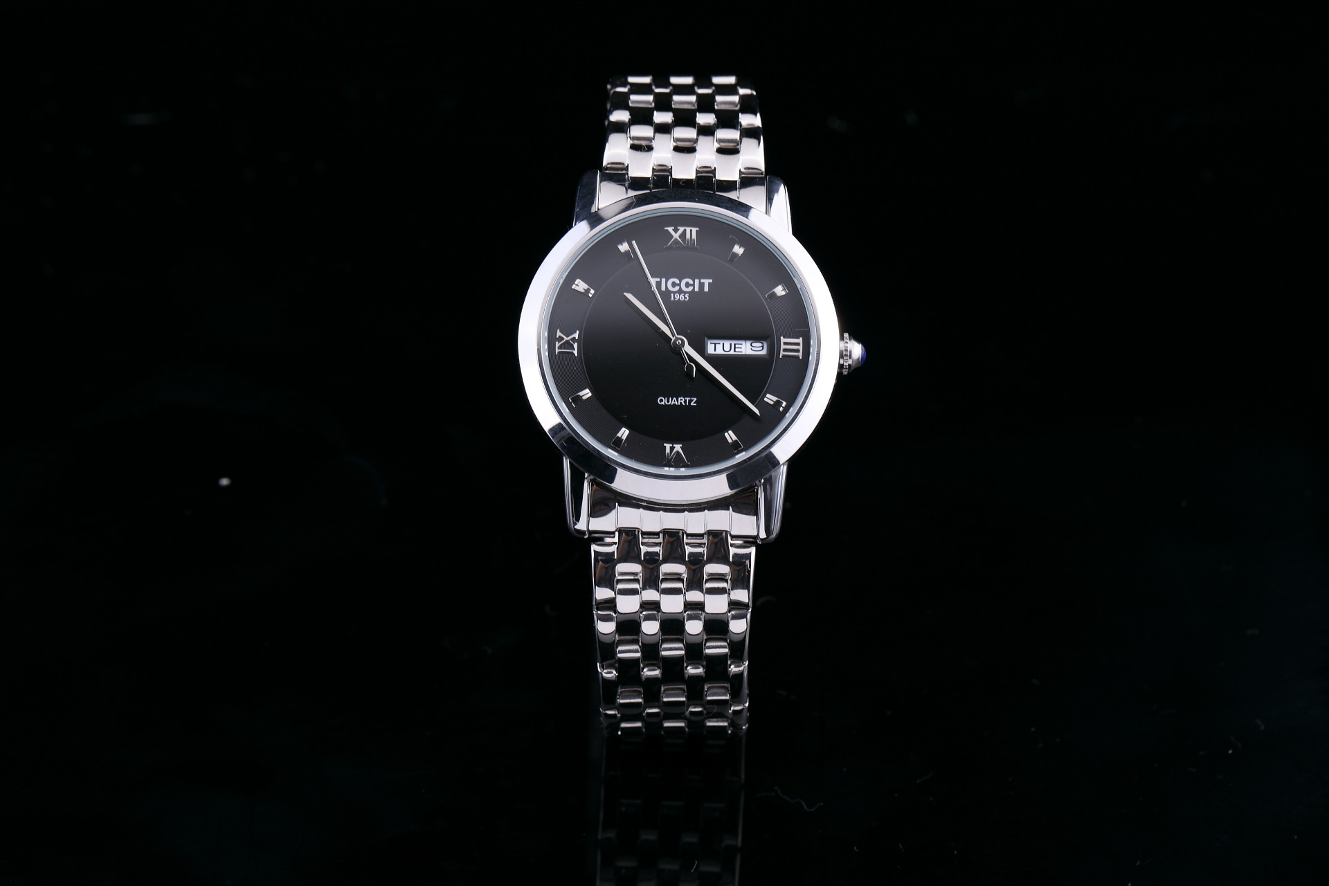 正品天力时 不锈钢男表 商务时尚男士 潮