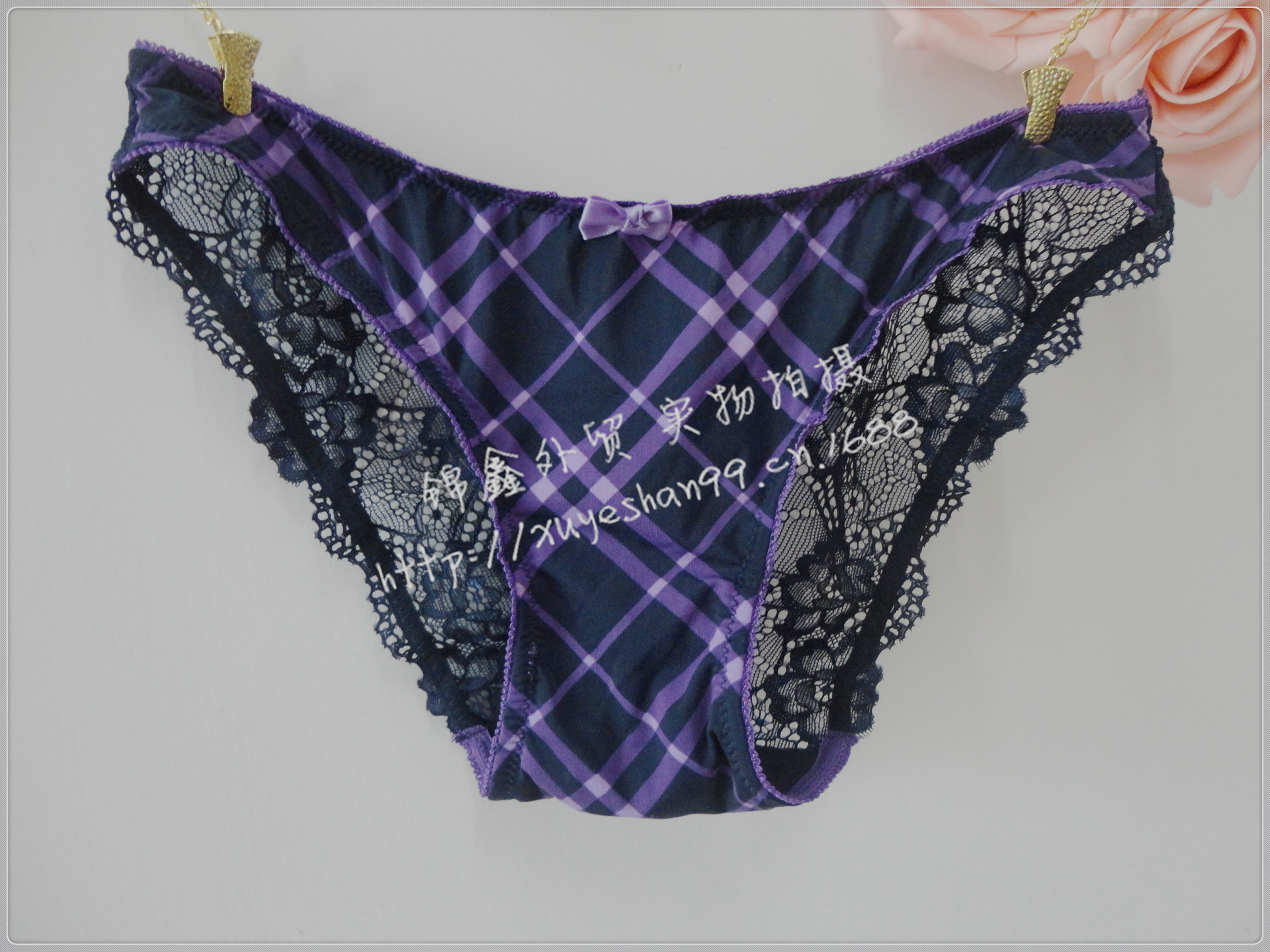 批发外贸内裤原单 欧美大牌 内裤批发 实体爆批 可爱格子款