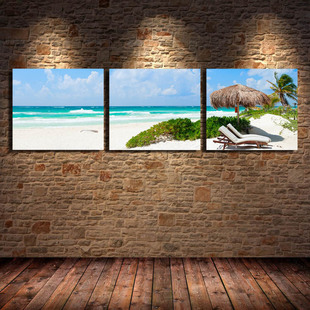 水晶无框画三联厂家 客厅无框画义乌无框画 家居冰晶无框画 83