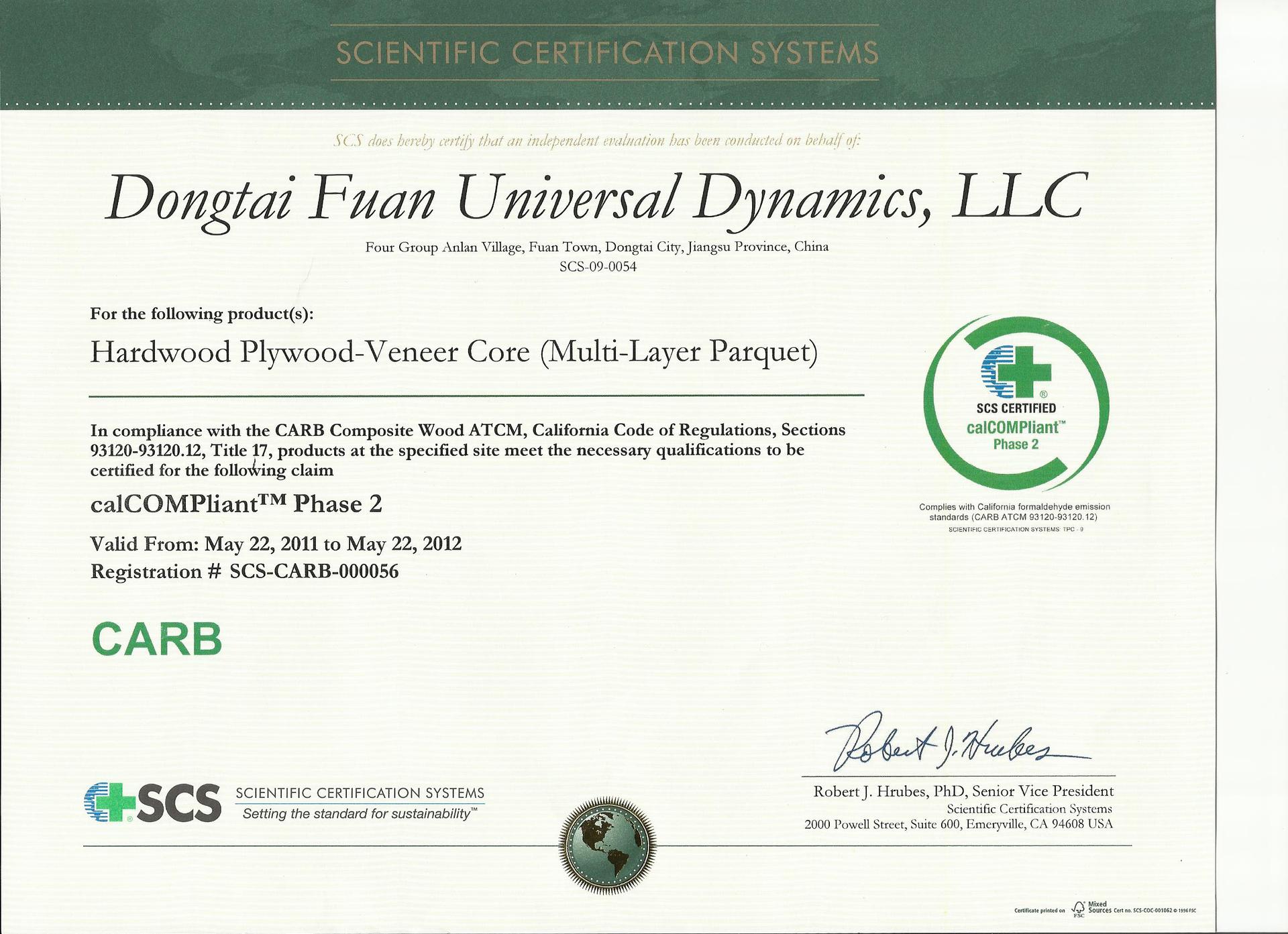 美国carb甲醛认证