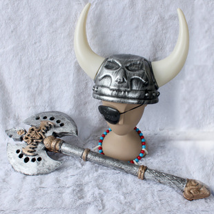 万圣节兵器武器 野蛮人装扮 野人兵器 羊头斧 仿真兵器 道具兵器