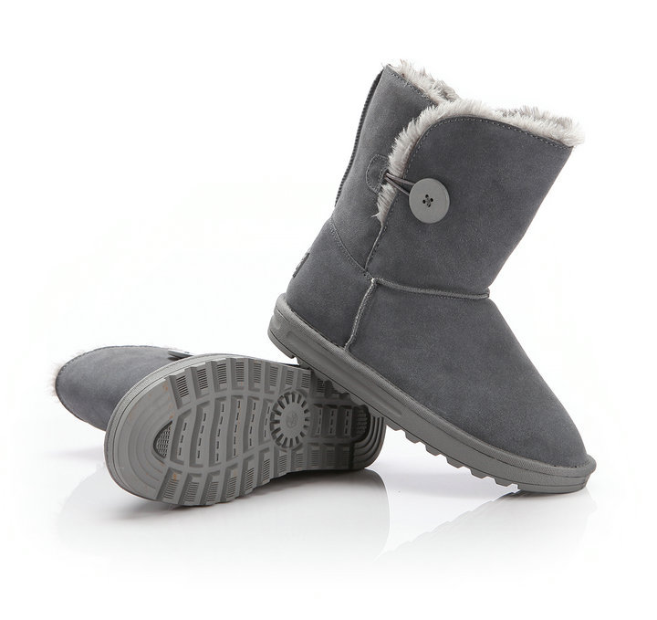 snowboots冬季女休闲平底保暖中筒靴子磨砂牛皮真皮雪地靴批发