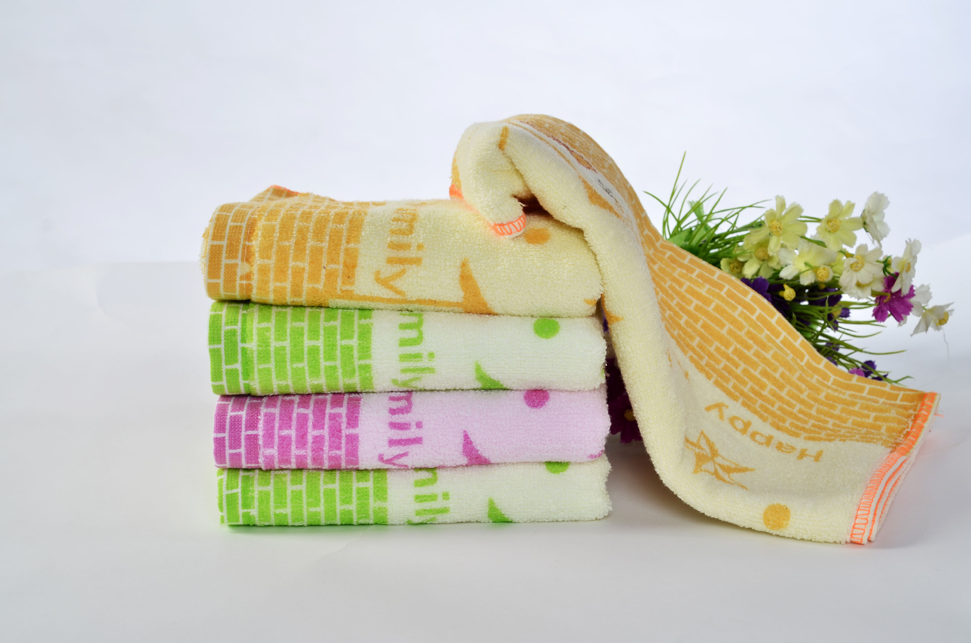 无捻印花毛巾 高阳毛巾 量大从优