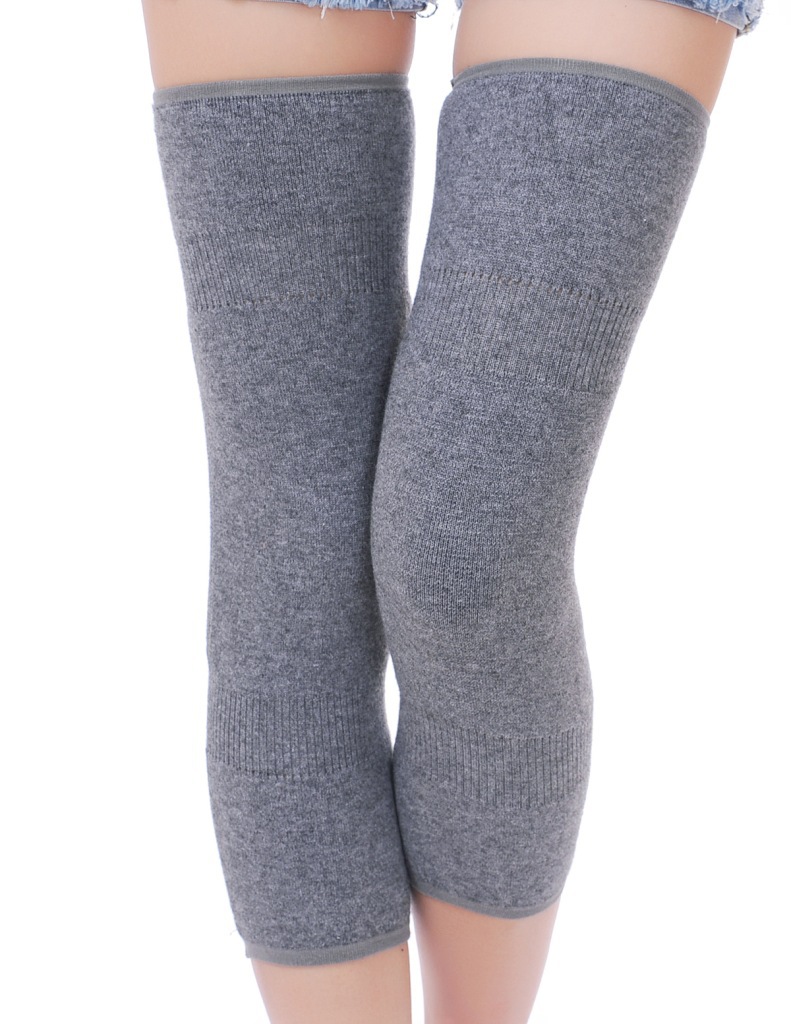 轻薄束口加绒长款羊绒护膝 膝盖护理 保暖