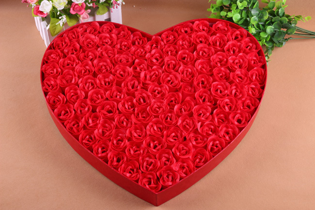 厂家直销 节日快乐 100朵香皂花玫瑰礼盒 创意香皂花 支持混批