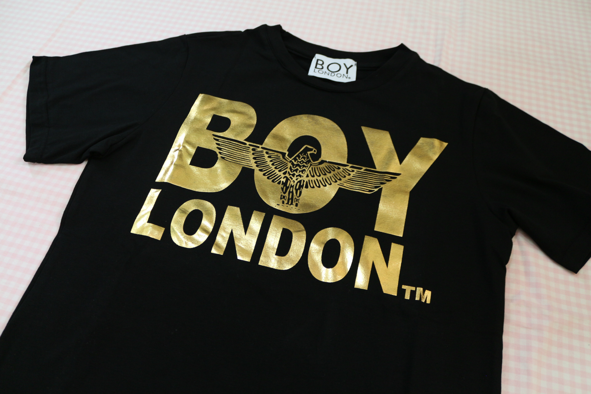 boy london烫金老鹰bigbang权志龙gd同款夏装boy短袖男女休闲t恤