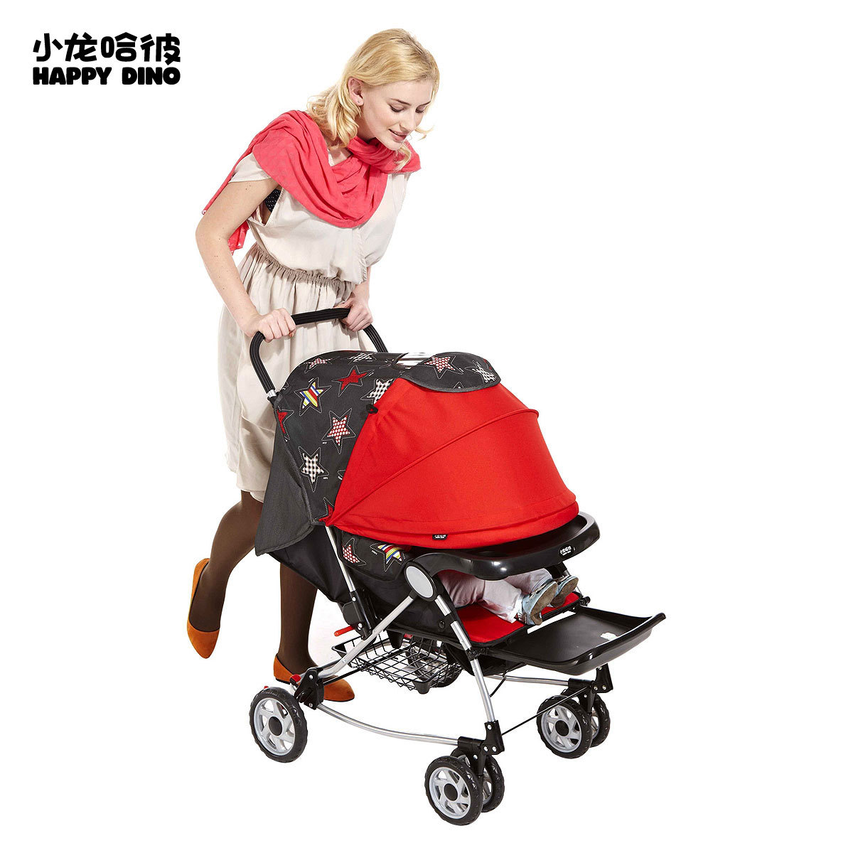 小龙哈彼婴儿车 la503h 全篷多功能带摇篮椅 婴儿推车 四轮童车