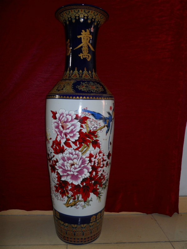 批发供应景泰蓝陶瓷花瓶.适合家侹.宾舘.酒店.商场摆放