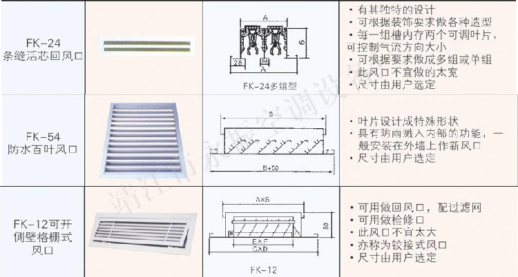 首页 供应产品 03 供应优质 防雨防水百叶风口中央空调风口尺寸标准