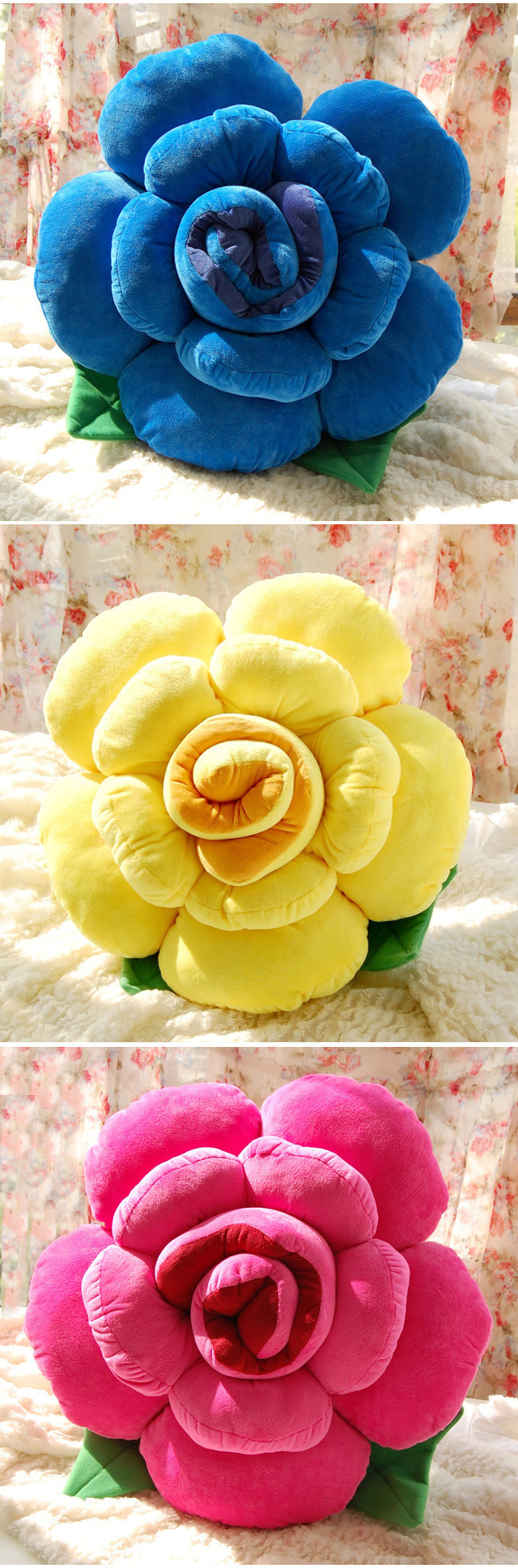 玫瑰花抱枕靠垫 毛绒玩具 生日礼物 小礼品批发混批