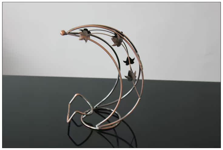 高档月亮弯弯酒架 铁艺家居用品/铁艺/酒架/红酒架 装饰工艺图片_4