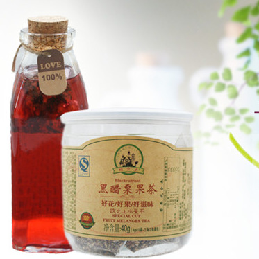 夏季饮品 冷泡花果茶 袋泡茶 欧之上黑醋栗果茶 水果茶40g 罐装