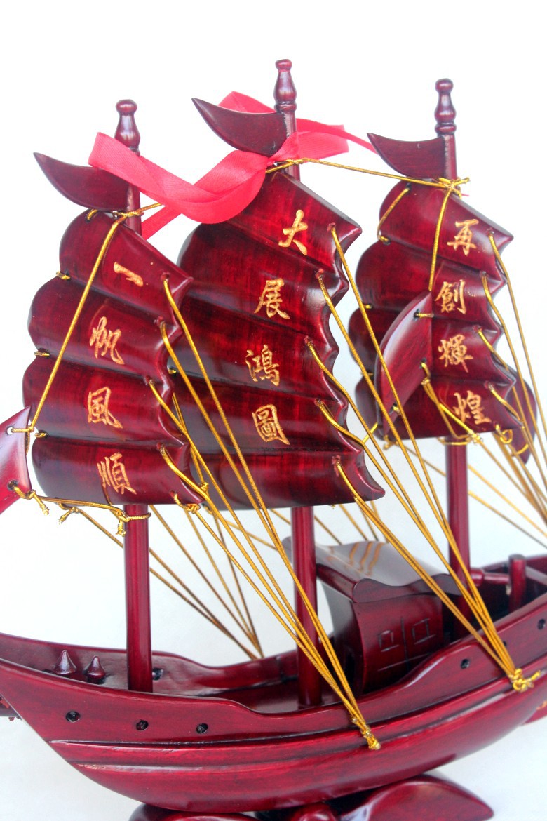 特价红木帆船摆件工艺品一帆风顺开业乔迁办公高档商务创意礼品