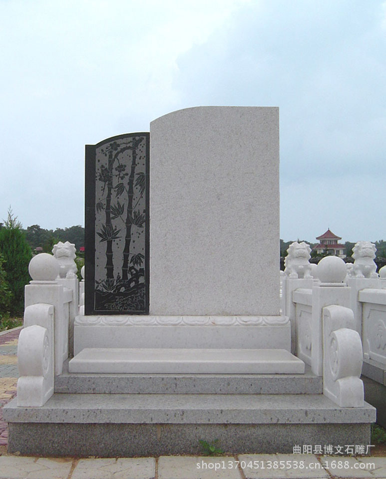 曲阳博文石雕 石头墓碑 厂家供应批发 汉白玉园林陵园墓碑雕刻