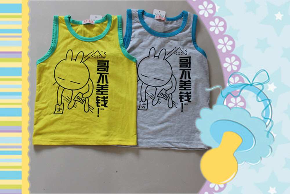 哥不差钱 2013夏新款全棉运动男童套装 工厂直销