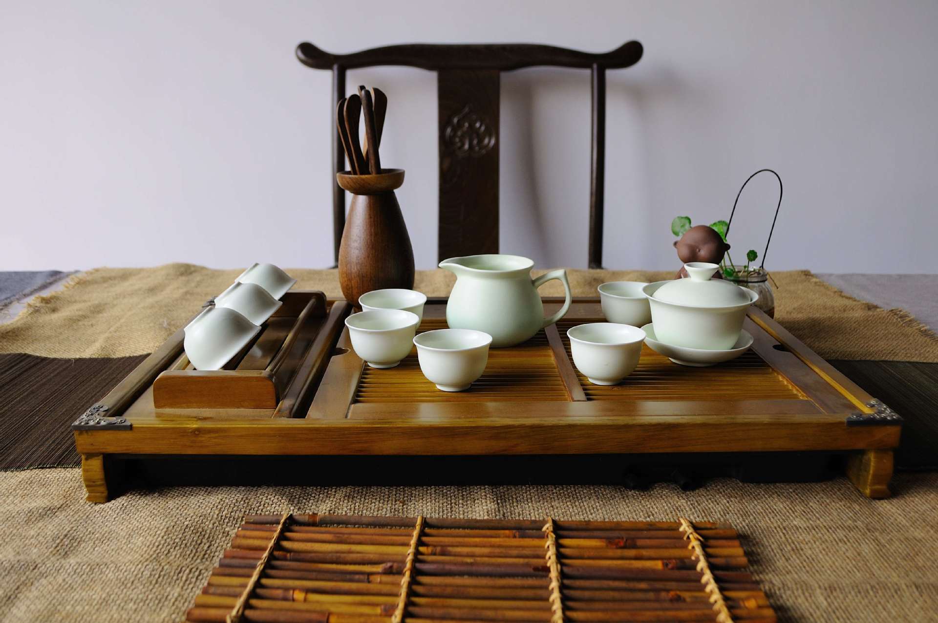 茶具 工夫茶具 茶具套装 整套茶具 苹果绿