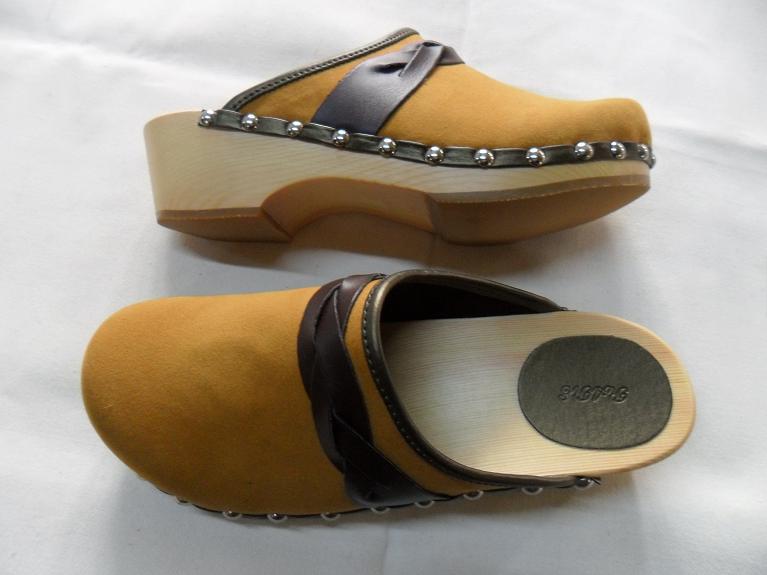 独特时尚优质按摩矫正鞋 保健鞋 舒适棉鞋 木屐鞋 木底拖鞋图片_4