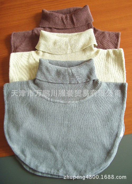 w0246 日本原单 日系 外贸原单 绢制做旧高领毛衣假领子 /3色入