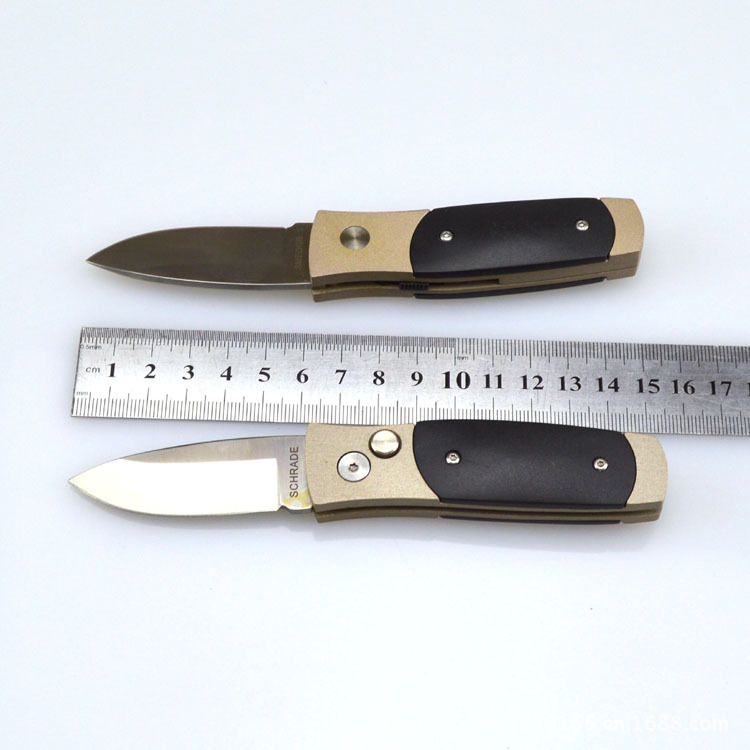 施拉德进口d2钢迷你精品 2号 折叠水果刀 礼品