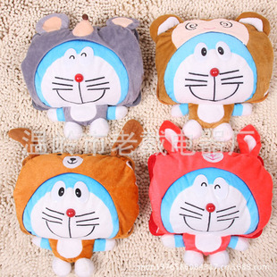 艾奇仕立体创意双插充电热水袋 卡通可爱暖手宝 电暖袋厂家批发