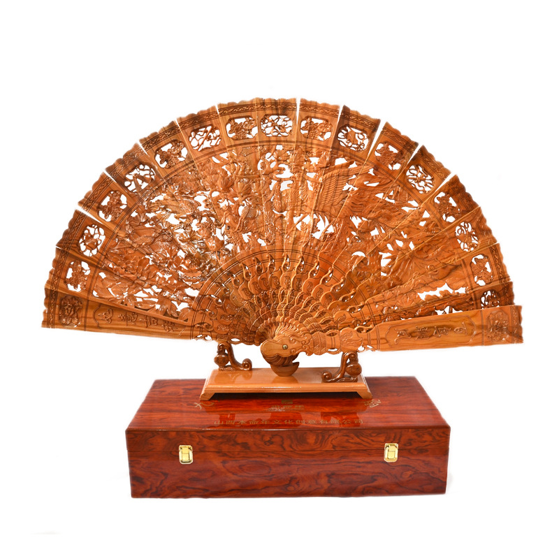 本命年 桃木 九凤朝阳镇宅宝扇