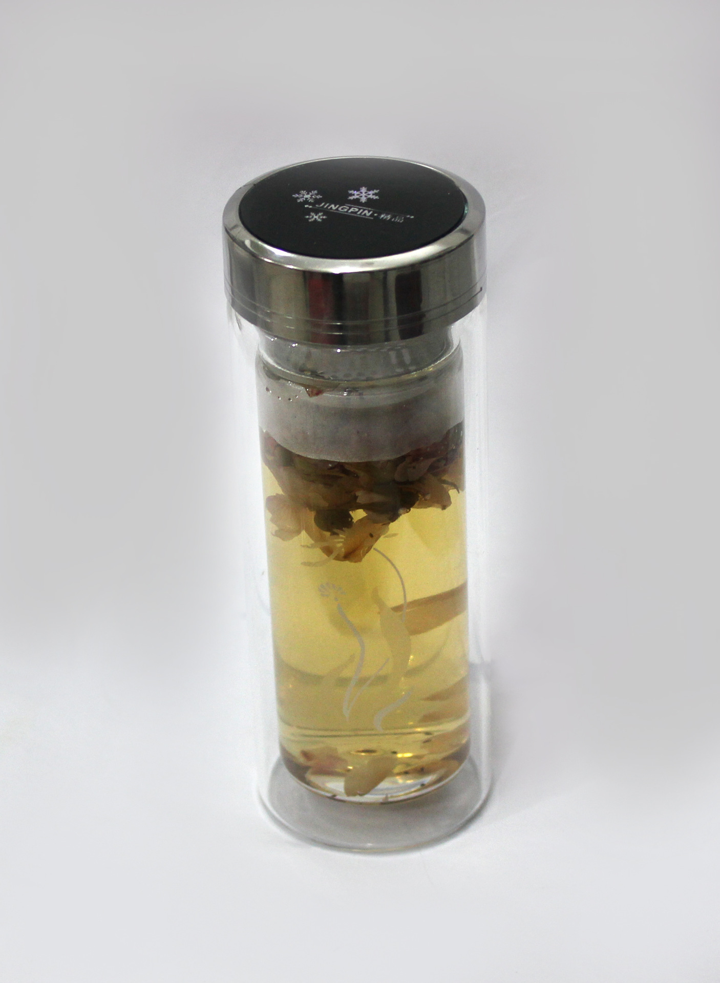 雪花 给力 拉丝 中号玻璃礼品 商务杯