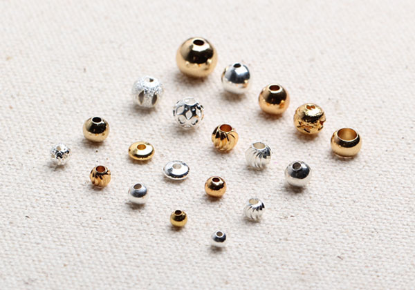 diy藏银饰品配件批发/保色金银珠镂空花纹珠/百搭饰品串珠diy批发