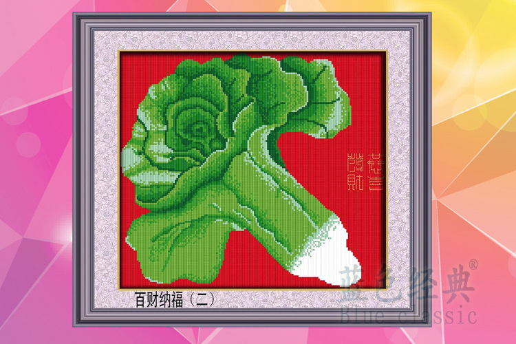 【满钻】5d新款diy树脂方钻十字绣钻石画百财纳福品牌厂家批发