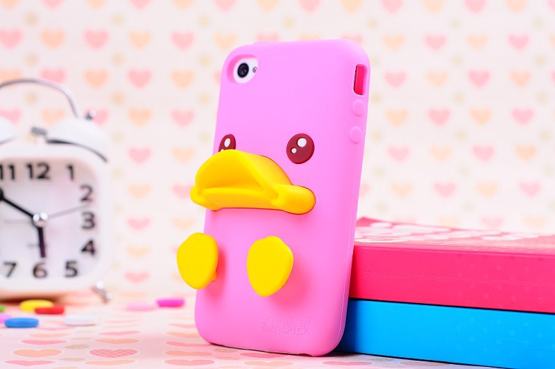 【iphone4s/5手机保护套 嘟嘴鸭苹果4s手机壳 嘟嘟