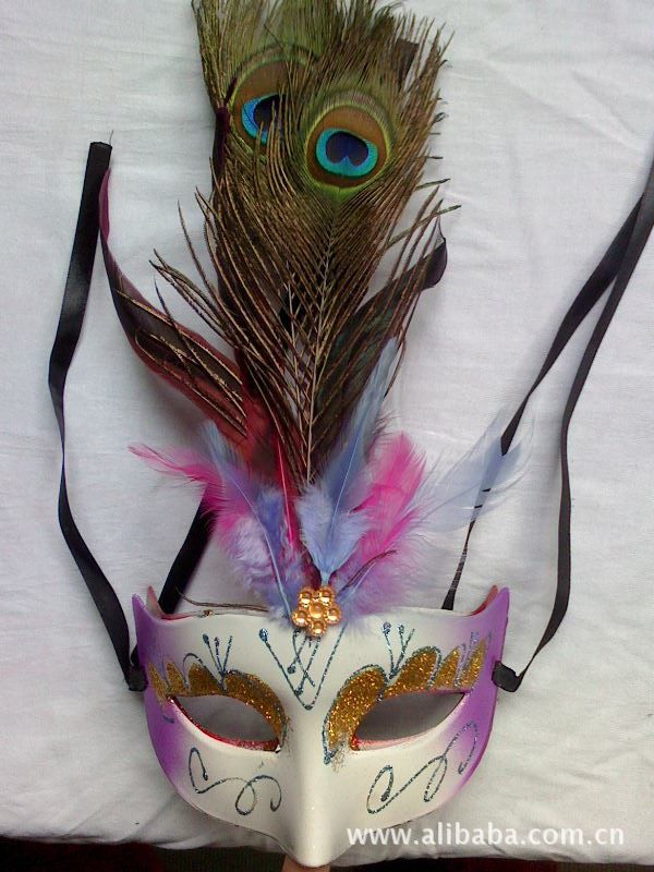 舞会面具,孔雀羽毛面具200个低价处理1元