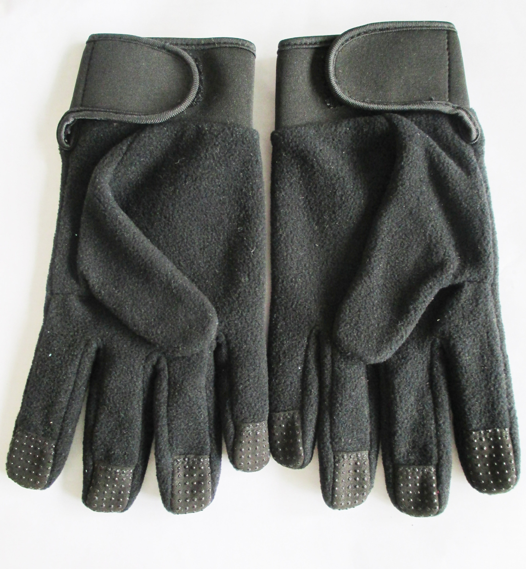 批发保暖抓绒摇粒绒手套十指点胶防滑防风户外运动骑行滑雪手套