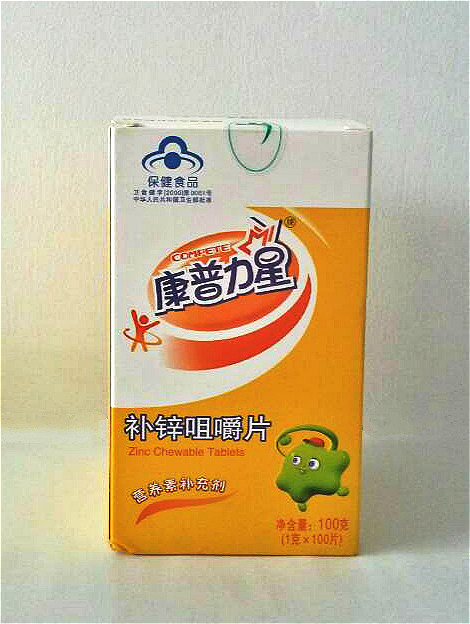 【正品】安琪纽特 康普力星 补锌咀嚼片 1g*100片
