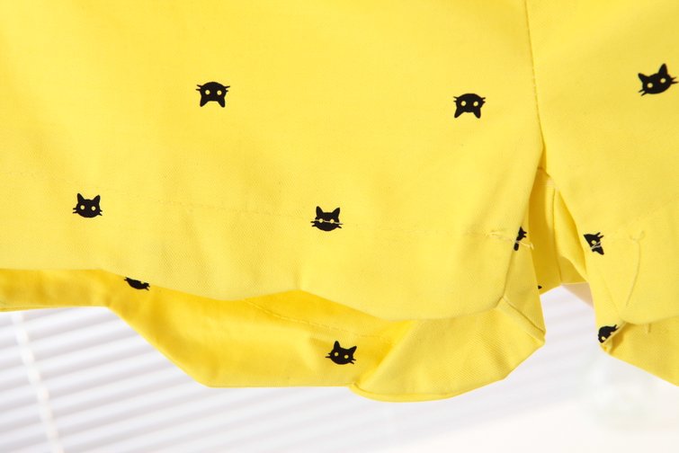 原单2013春夏装新款韩版休闲 时尚女装短裤批发黑猫纹 342901