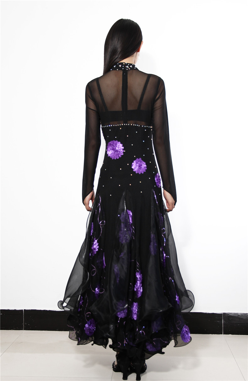 【蓝萍果】摩登舞服装成人女式摩登舞连衣裙舞蹈连衣裙舞蹈裙