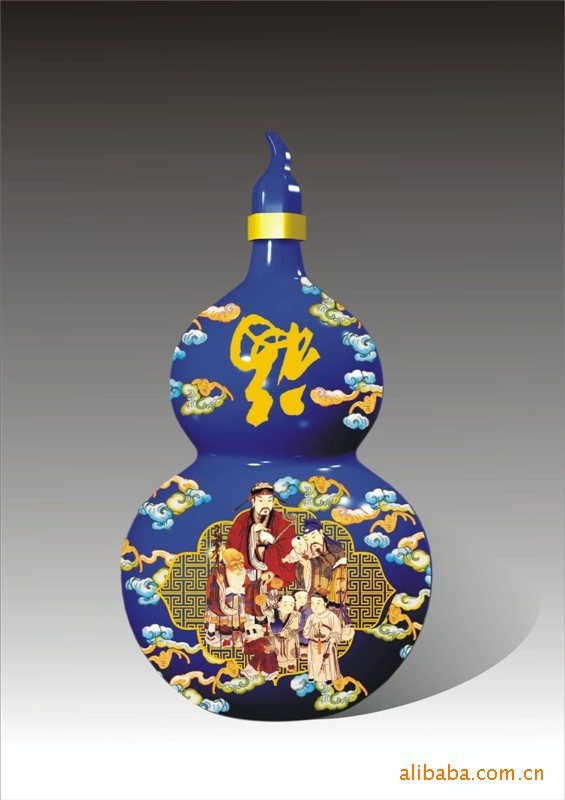 福成52度二锅头福禄寿12斤宝葫芦坛白酒红 蓝黄 支持混批