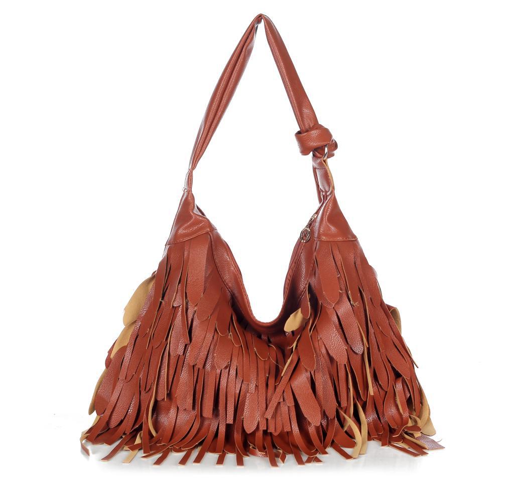 新款女包 韩版时尚休闲包 树叶流苏单肩包 百搭手提包潮女包