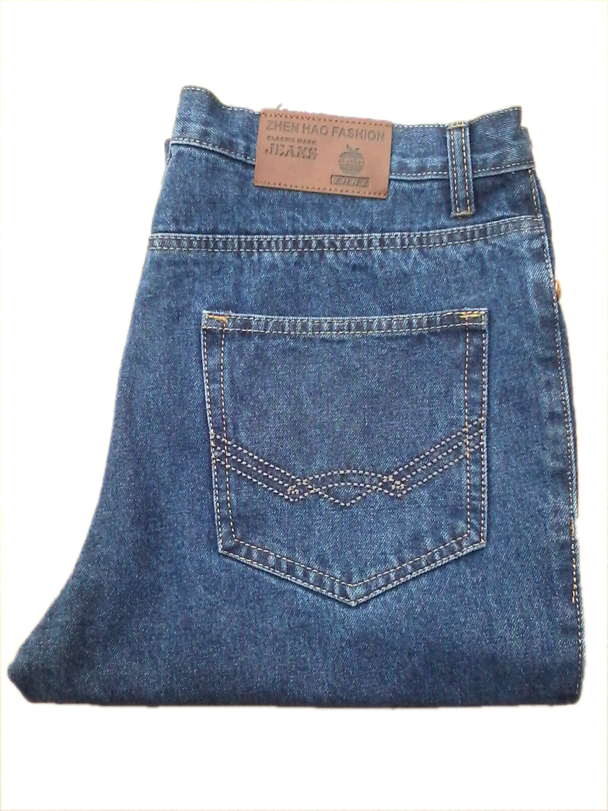 厂家直销正品苹果apple/男式中腰直筒牛仔裤之深蓝