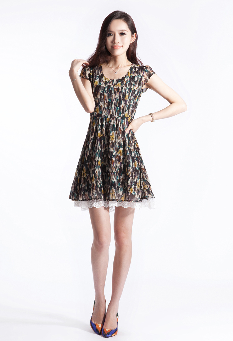 金源服饰2013最新款时尚淑女装雪纺连衣裙