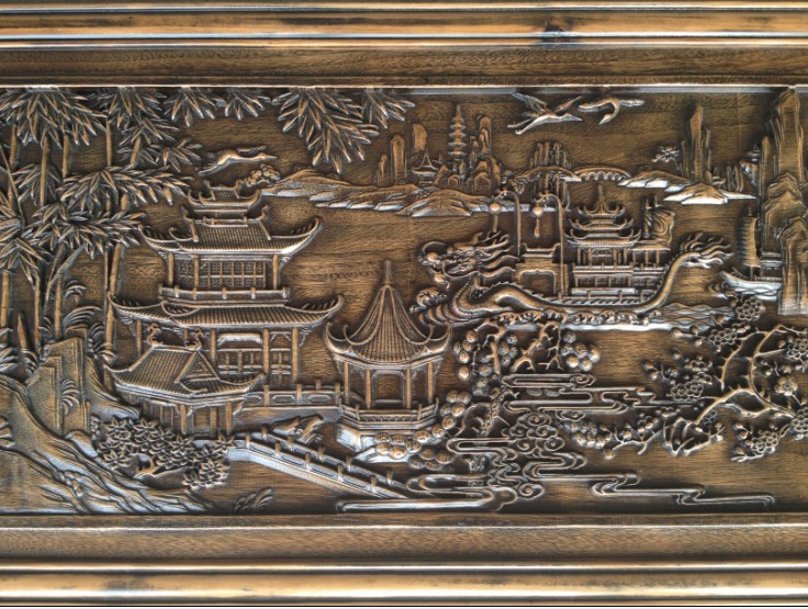 木雕香樟木雕工艺品浮雕画 仿古挂件壁挂 挂屏 山水