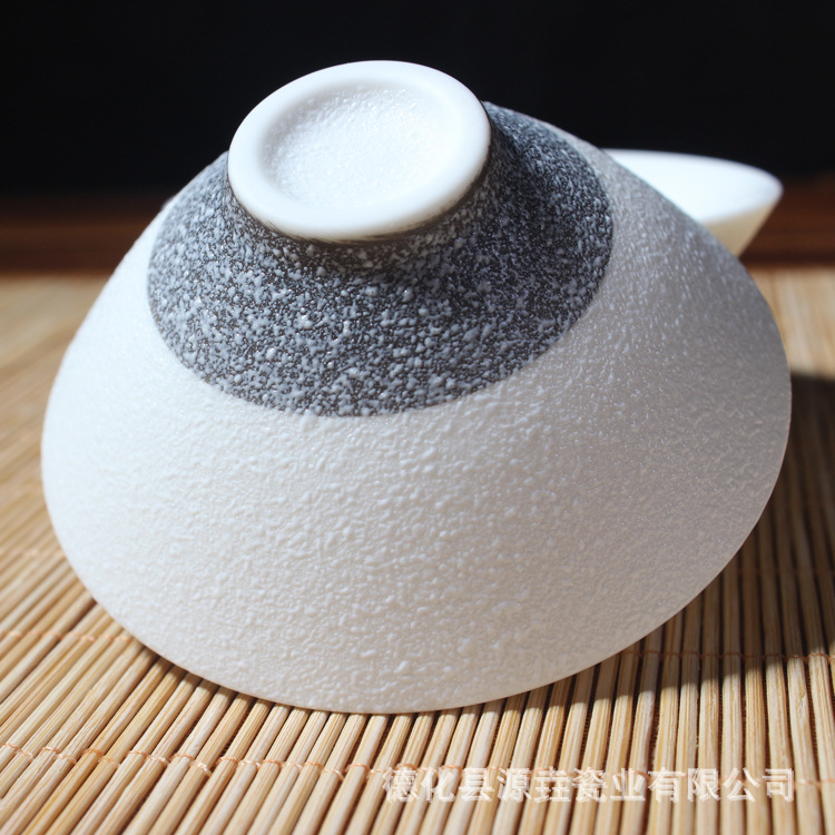 厂家直销【源垚】雪花釉纯手绘高档斗笠杯 茶杯 图案多款可选