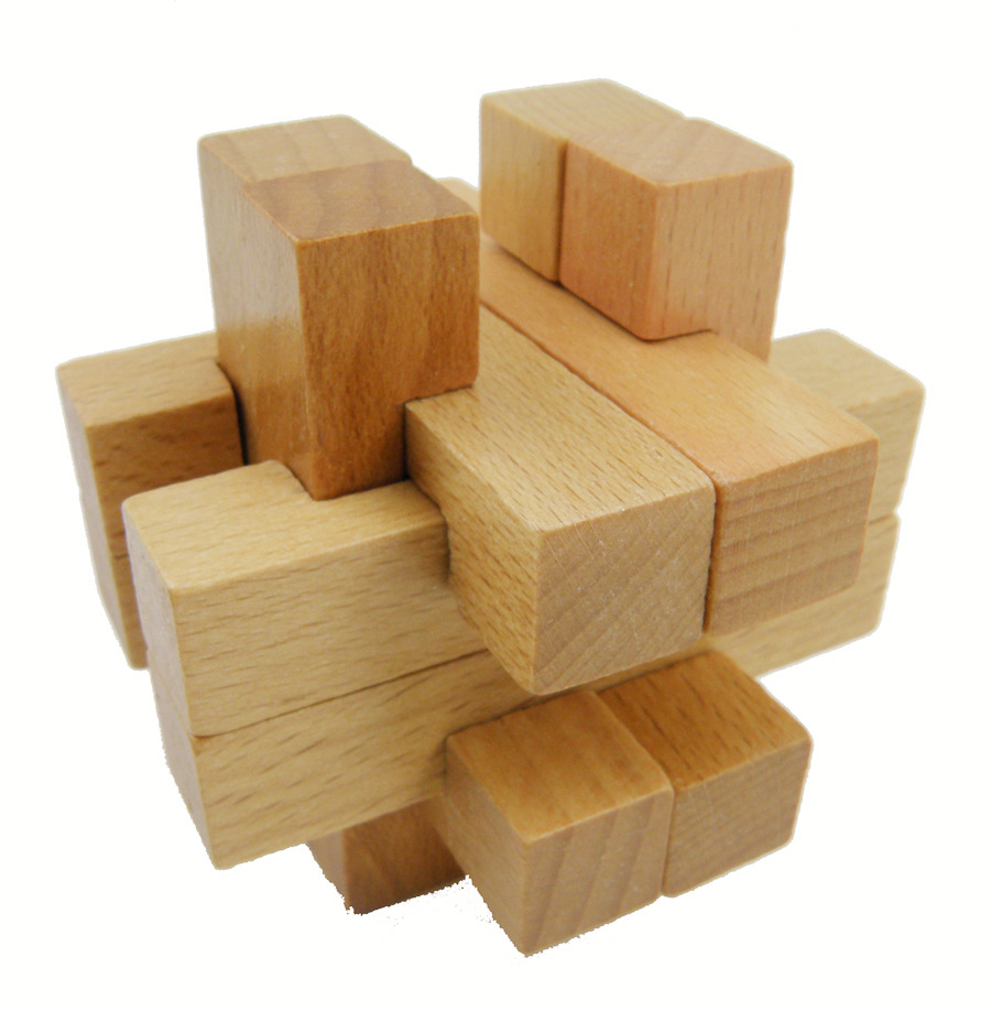 智力玩具 成人玩具孔明锁鲁班锁 榉木10件套装yx467