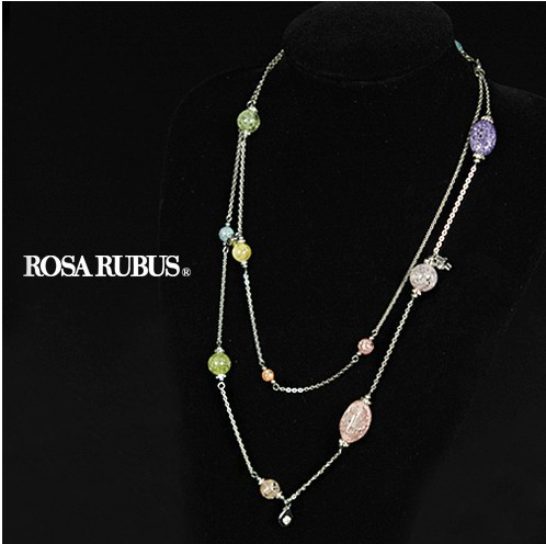 rosarubus 巴西白水晶 糖果色 长项链毛衣链 女