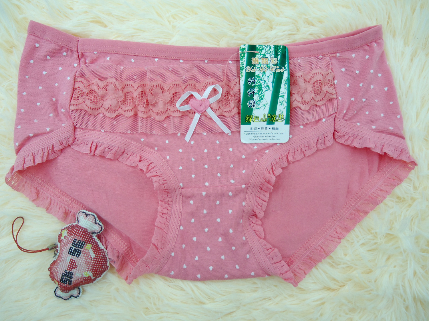 竹纤维女士内裤 印花蕾丝 可爱性感 少女靓女内裤617图片_15