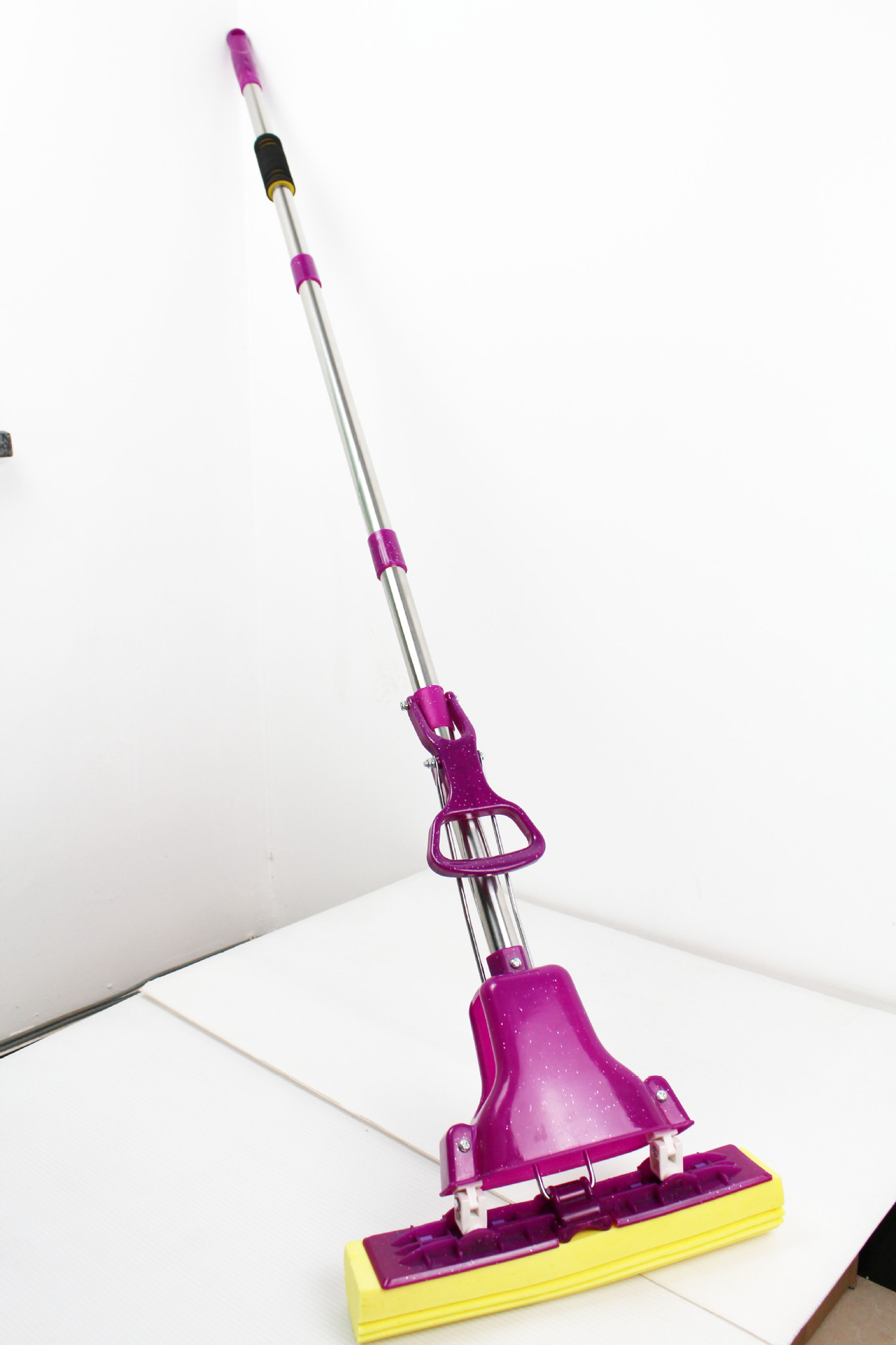 好运来元宝款摇头对折可拆不锈钢胶棉拖把 网店 淘宝 拍拍 适销