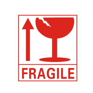 纯英文小心易碎fragile 不干胶标签 外贸警示外箱包装贴纸