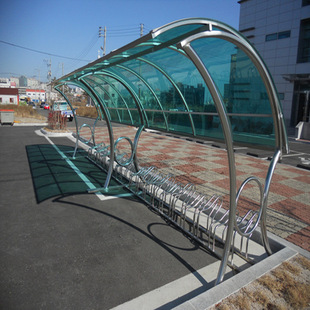 厂价供应自行车雨棚 工厂停车棚 机关学校自行车雨篷 不锈钢蓬